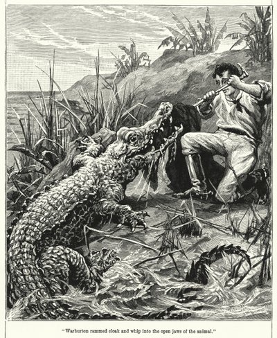 Warburton rammed cloak and whip into the open jaws of the animal by after Stanley Berkeley